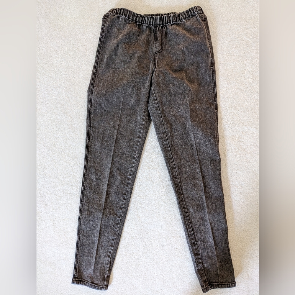 DG2 by Diane Gilman pants elastic waist pull on sunwashed brown M